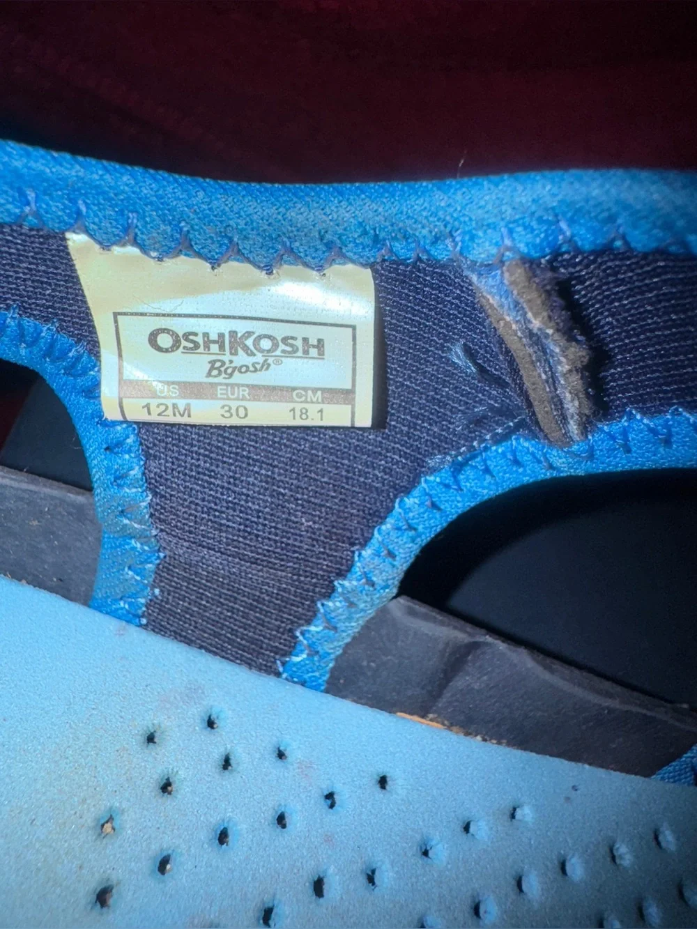 OshKosh B'gosh Blue Patterned Kids Water Shoes